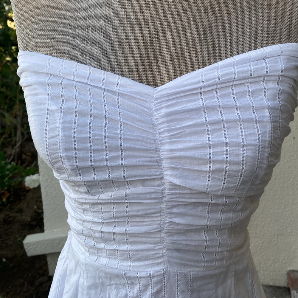 Sundress the brand 100% cotton white long strapless dress. Designed in F… - Picture 3 of 15